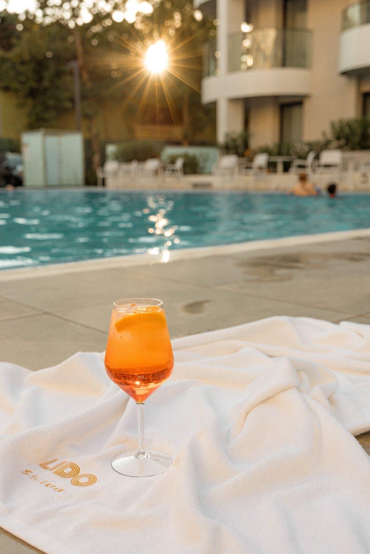 Drink by the pool